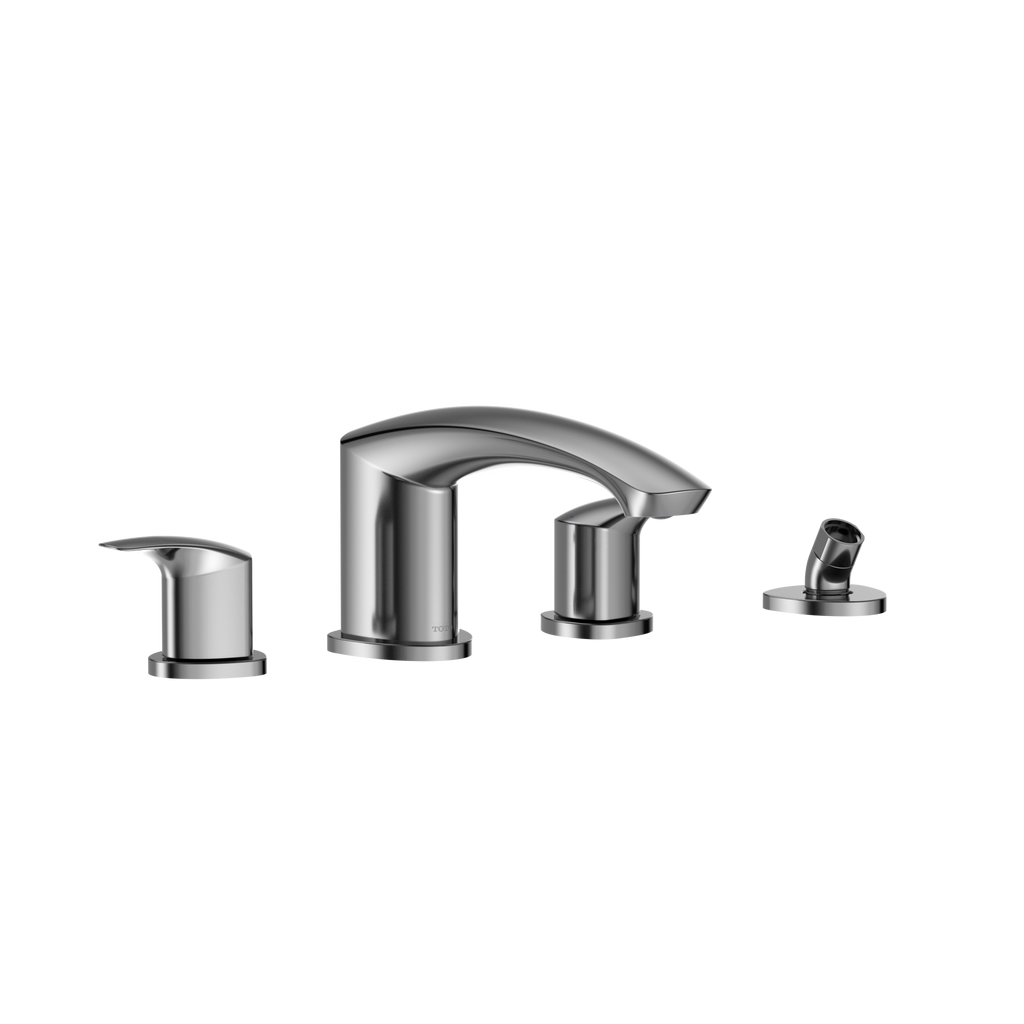 TOTO TBG09202U#CP Gm Two-Handle Deck-Mount Roman Tub Filler Trim With Handshower - Polished Chrome