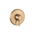 HANSGROHE 15404141 Ecostat Classic Pressure Balance Trim, Round - Brushed Bronze