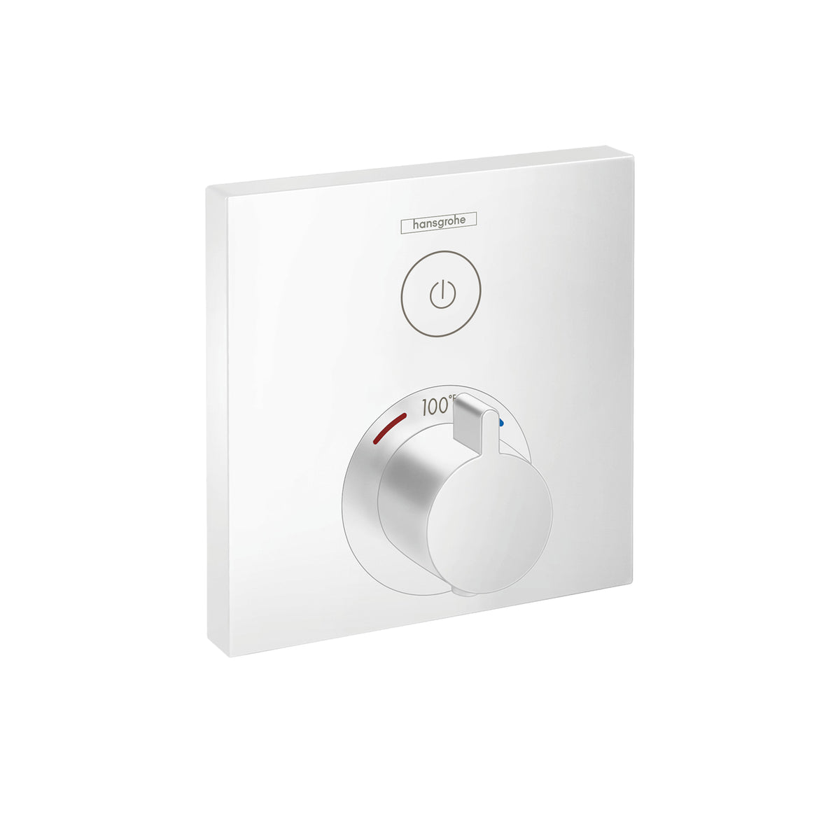 HANSGROHE 15762701 ShowerSelect Thermostatic Trim for 1 Function, Square - Matte White