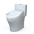 TOTO MW6463074CEMFGN#01 Washlet+ Aquia Iv One-Piece Elongated Dual Flush 1.28 And 0.9 Gpf Toilet And Washlet C2 Bidet Seat - Cotton White