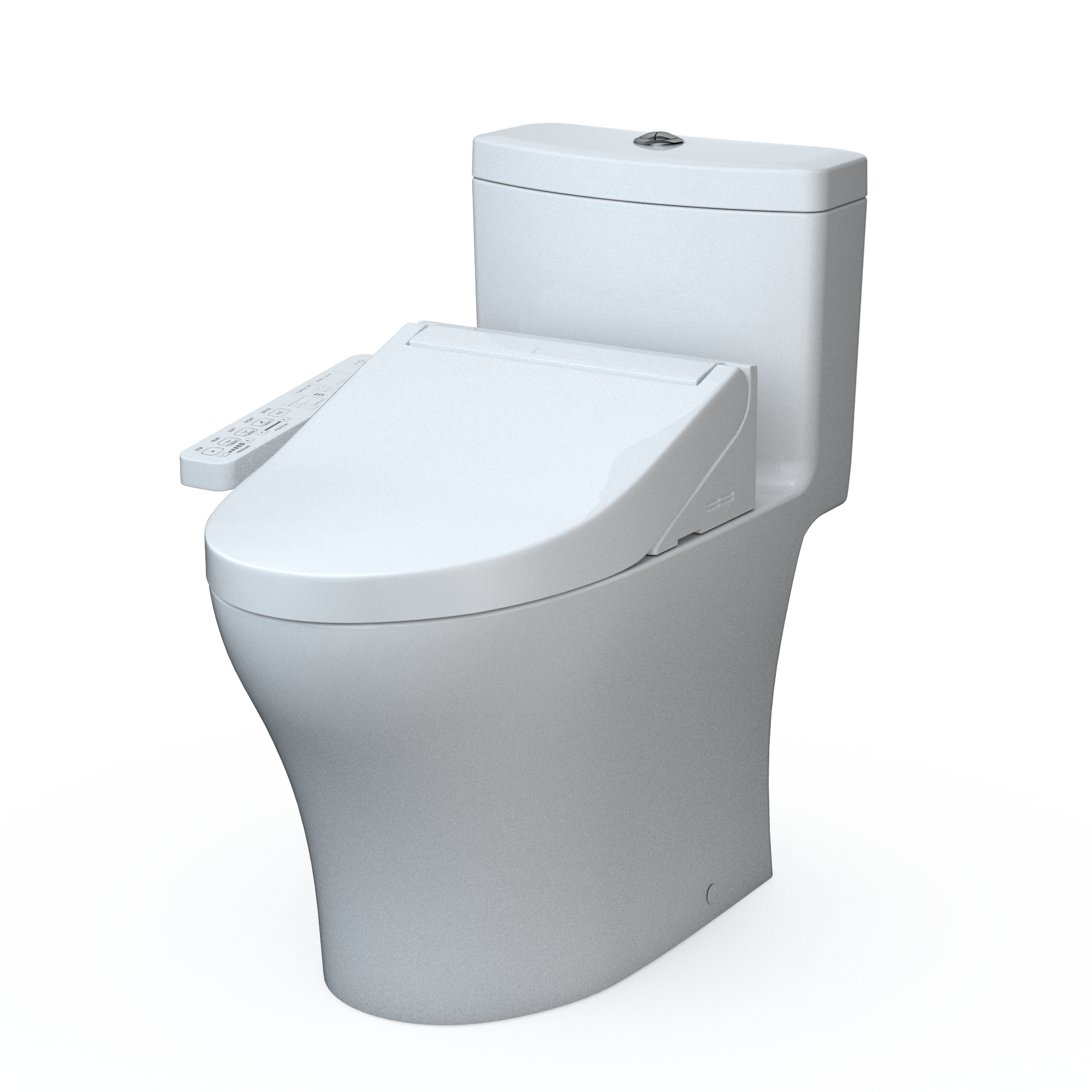TOTO MW6463074CEMFGN#01 Washlet+ Aquia Iv One-Piece Elongated Dual Flush 1.28 And 0.9 Gpf Toilet And Washlet C2 Bidet Seat - Cotton White