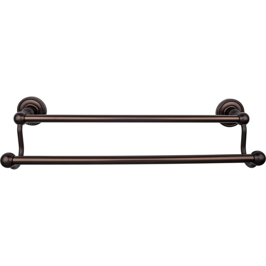 TOP KNOBS ED7ORBF TOP BATH (R) Edwardian Bath Double 20 1/2" Wall Mounted Towel Bar - Oil Rubbed Bronze