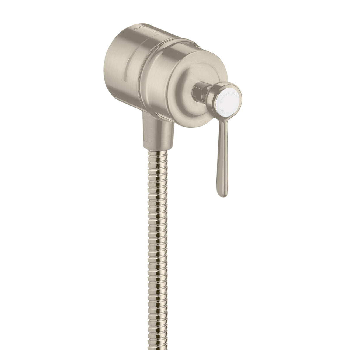 AXOR 16883821 Montreux Wall Outlet with Check Valves and Volume Control, Lever Handle - Brushed Nickel