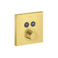 AXOR 36715251 ShowerSelect Thermostatic Trim Square for 2 Functions - Brushed Gold Optic