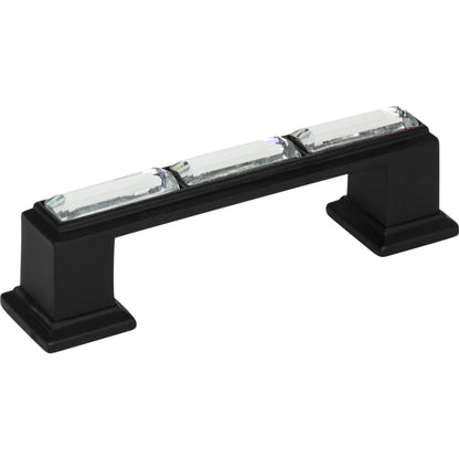 ATLAS 341-BL Legacy Crystal 3" Center to Center Bar Pull - Matte Black