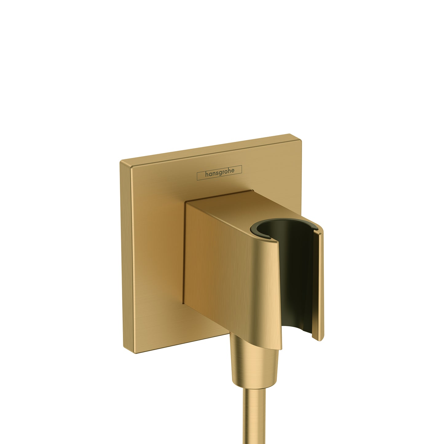 HANSGROHE 26889251 FixFit E Wall Outlet with Handshower Holder in Brushed Gold Optic