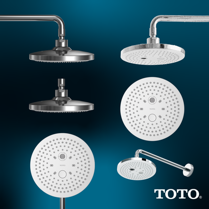 TOTO TBW01004U1#CP G Series 2.5 Gpm Two Spray Function 8.5 Inch Round Showerhead With Comfort Wave And Warm Spa - Polished Chrome