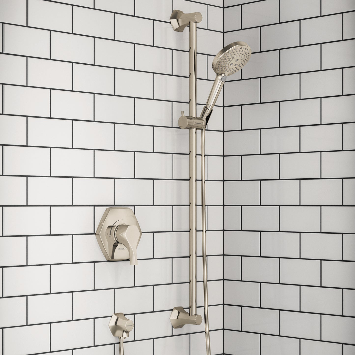 HANSGROHE 04832830 Locarno Wallbar, 36" - Polished Nickel