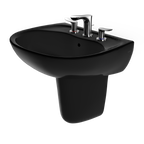 TOTO LHT241.8#51 Supreme Oval Wall-Mount Bathroom Sink And Shroud For 8 Inch Center Faucets - Ebony
