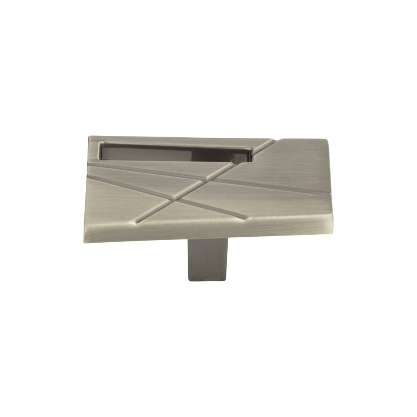 ATLAS 252L-BRN Modernist Left 1 3/4" Length Rectangle Knob , Brushed Nickel