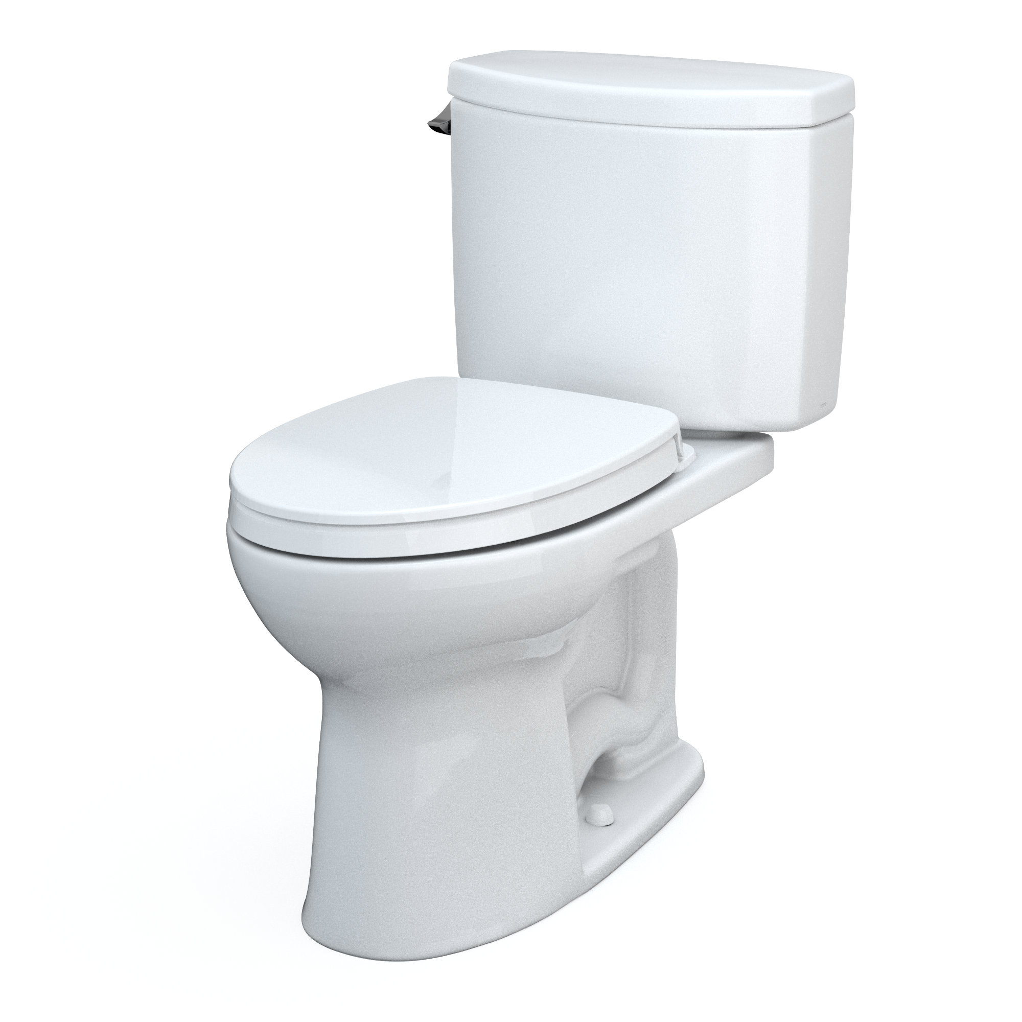TOTO MS454124CEFG#01 Drake Ii Two-Piece Elongated 1.28 Gpf Universal Height Toilet With Cefiontect And Ss124 Softclose Seat - Cotton White