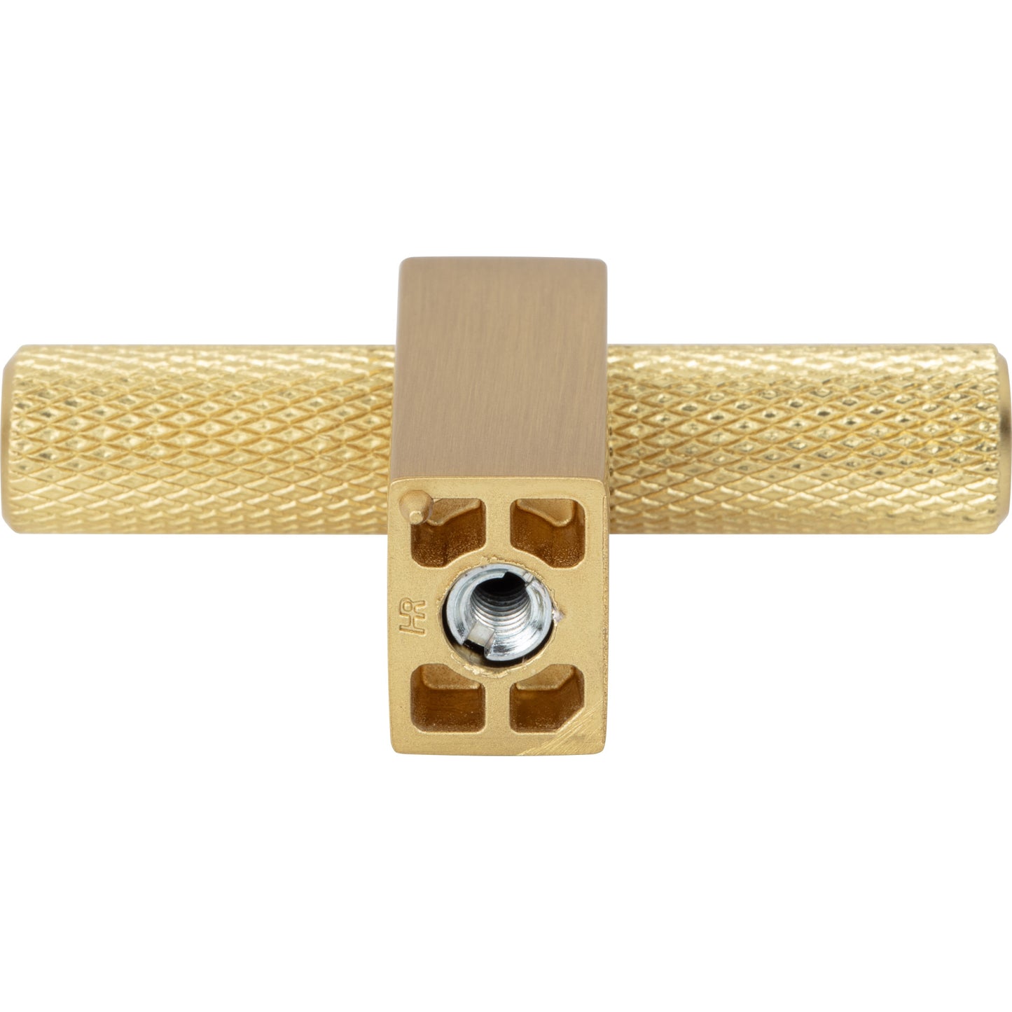 JEFFREY ALEXANDER 498T-BG Larkin Knurled 2-3/8" Length Bar Knob - Brushed Gold