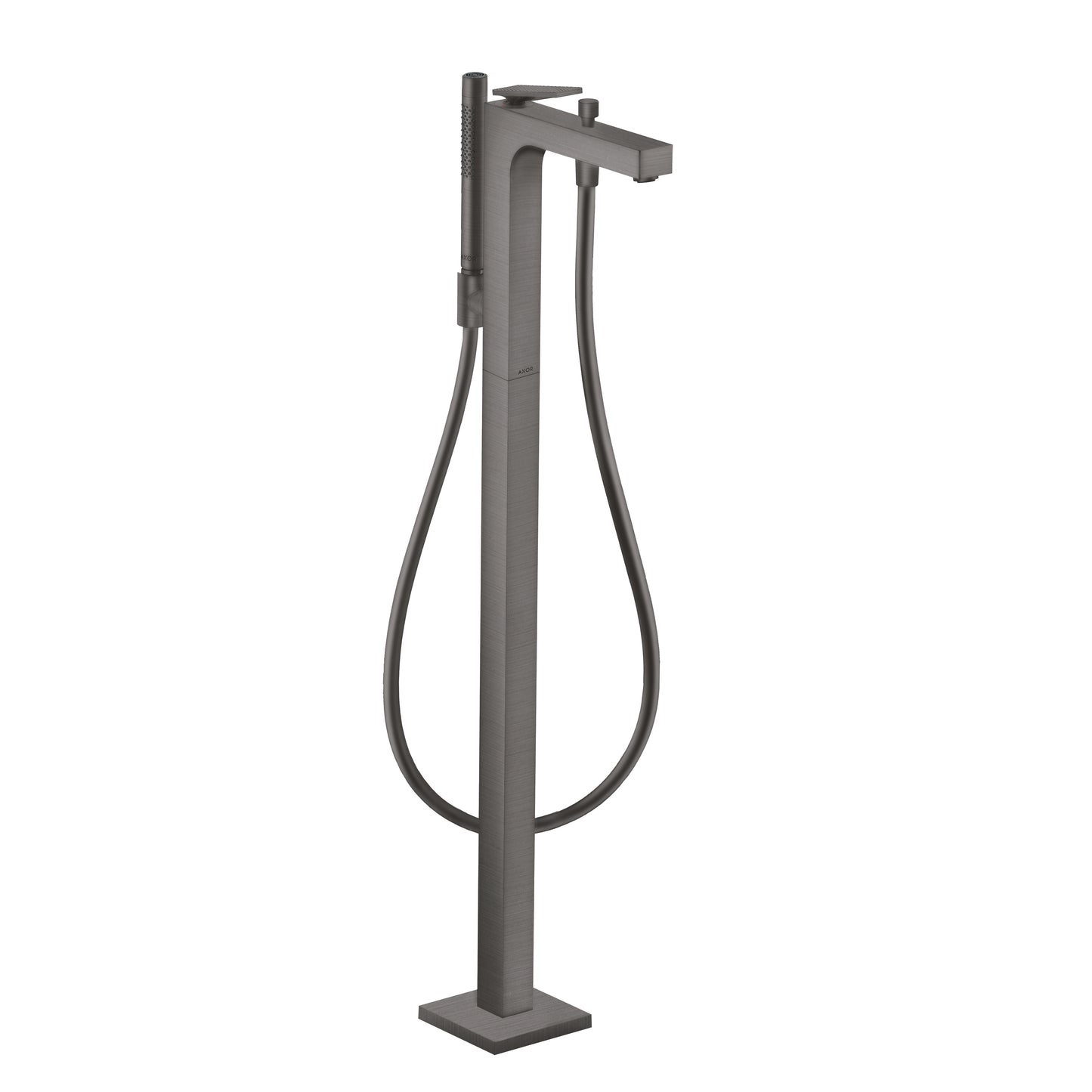 AXOR 39471341 Citterio Freestanding Tub Filler Trim with 1.75 GPM Handshower- Rhombic Cut - Brushed Black Chrome