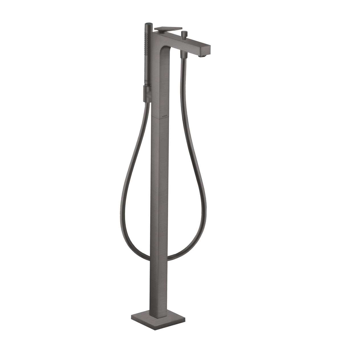 AXOR 39471341 Citterio Freestanding Tub Filler Trim with 1.75 GPM Handshower- Rhombic Cut - Brushed Black Chrome