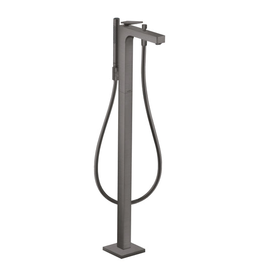 AXOR 39471341 Citterio Freestanding Tub Filler Trim with 1.75 GPM Handshower- Rhombic Cut - Brushed Black Chrome