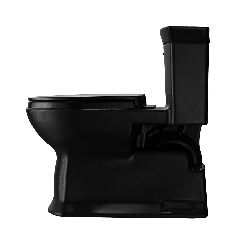 TOTO MS964124CEF#51 Soiree One Piece Elongated 1.28 Gpf Universal Height Skirted Toilet - Ebony