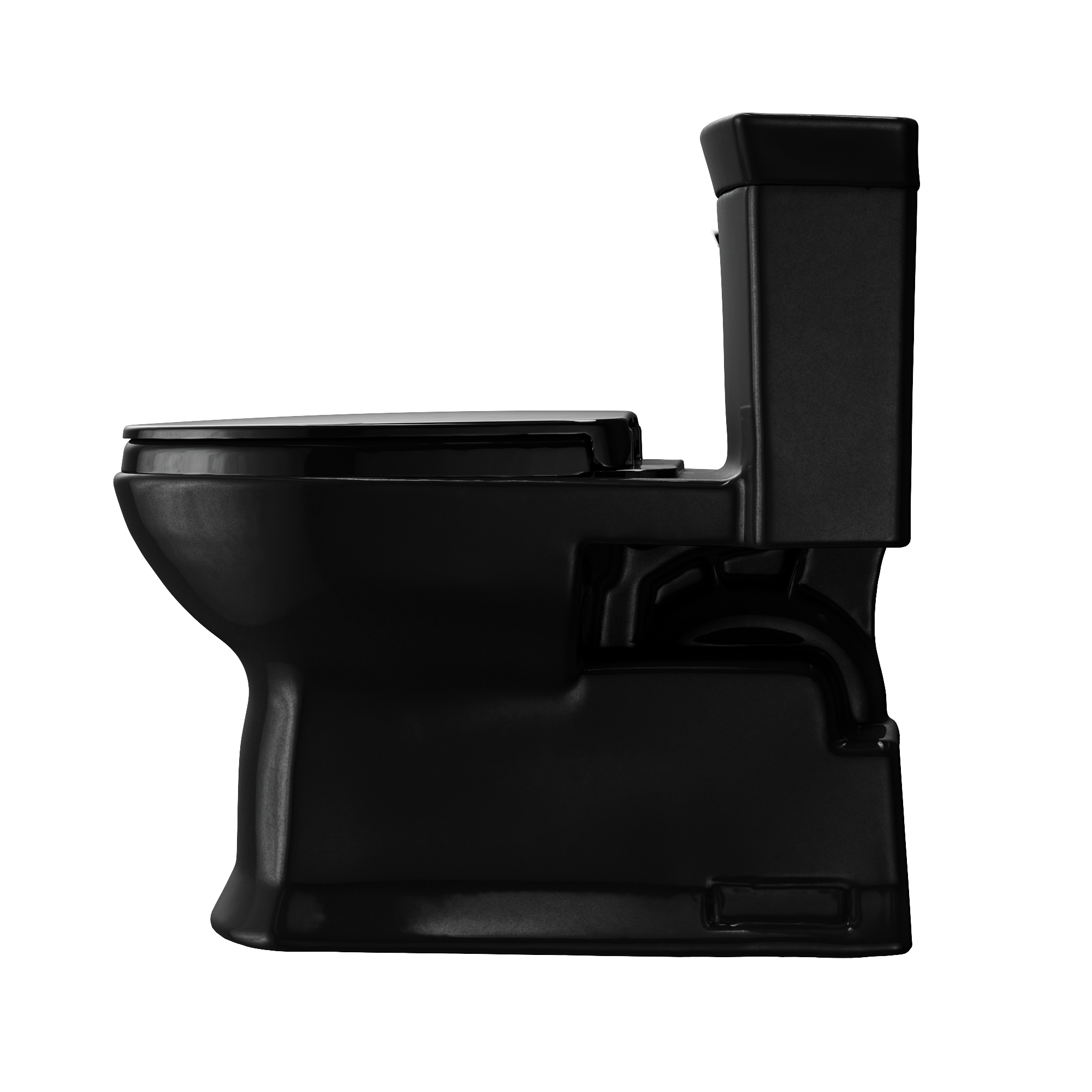 TOTO MS964124CEF#51 Soiree One Piece Elongated 1.28 Gpf Universal Height Skirted Toilet - Ebony