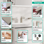 HANSGROHE 73014821 Tecturis E Single-Hole Faucet 110 with Pop-Up Drain, 1.2 GPM - Brushed Nickel