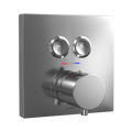 TOTO TBV02406U#CP Square Thermostatic Mixing Valve With 2-Function Shower Trim - Polished Chrome