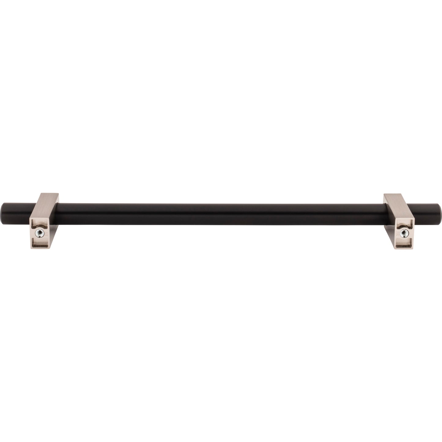 JEFFREY ALEXANDER 478-12MBSN Larkin 2 12" Center-to-Center Appliance Pull - Matte Black w/Satin Nickel