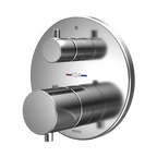 TOTO TBV01407U#CP Round Thermostatic Mixing Valve With Volume Control Shower Trim - Polished Chrome