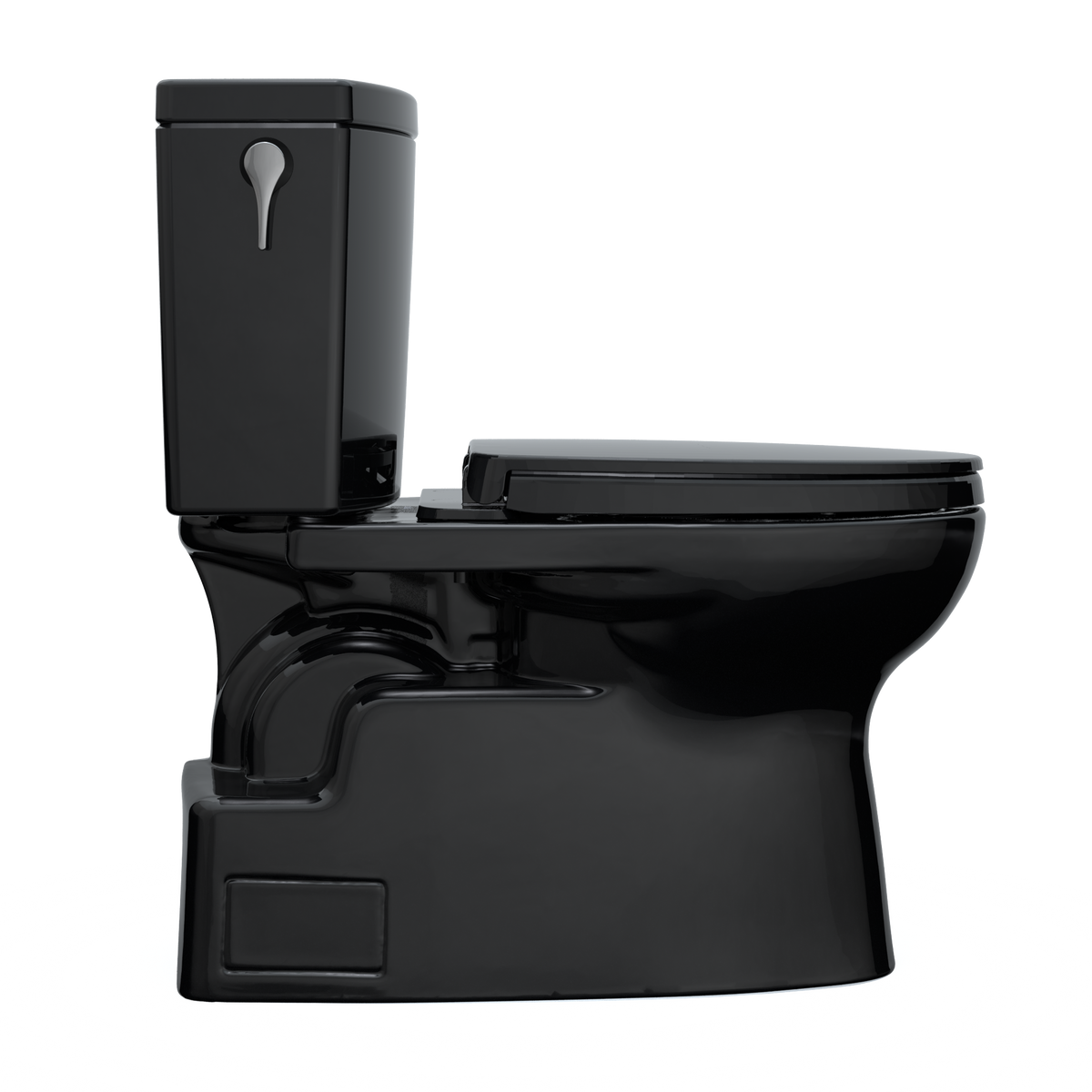 TOTO MS474124CUF#51 Vespin Ii 1G Two-Piece Elongated 1.0 Gpf Universal Height Toilet With Ss124 Softclose Seat - Ebony