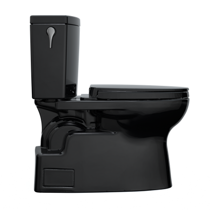 TOTO MS474124CUF#51 Vespin Ii 1G Two-Piece Elongated 1.0 Gpf Universal Height Toilet With Ss124 Softclose Seat - Ebony