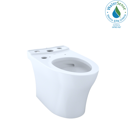 TOTO CT446CEFGNT40#01 Aquia Iv Elongated Universal Height Skirted Toilet Bowl With Cefiontect - Cotton White