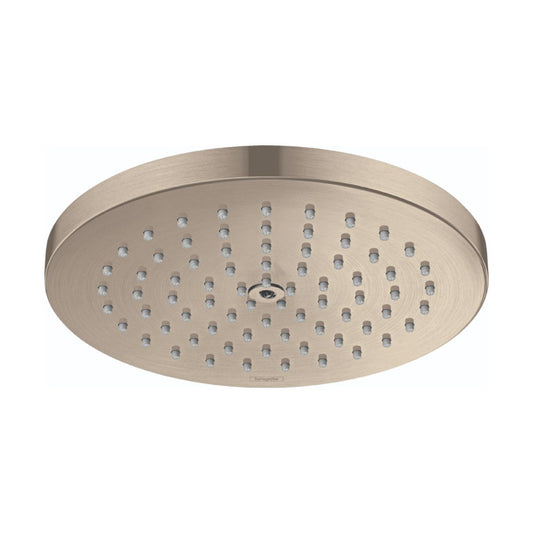 HANSGROHE 26928821 Raindance S Showerhead 180 1-Jet PowderRain, 2.5 GPM - Brushed Nickel
