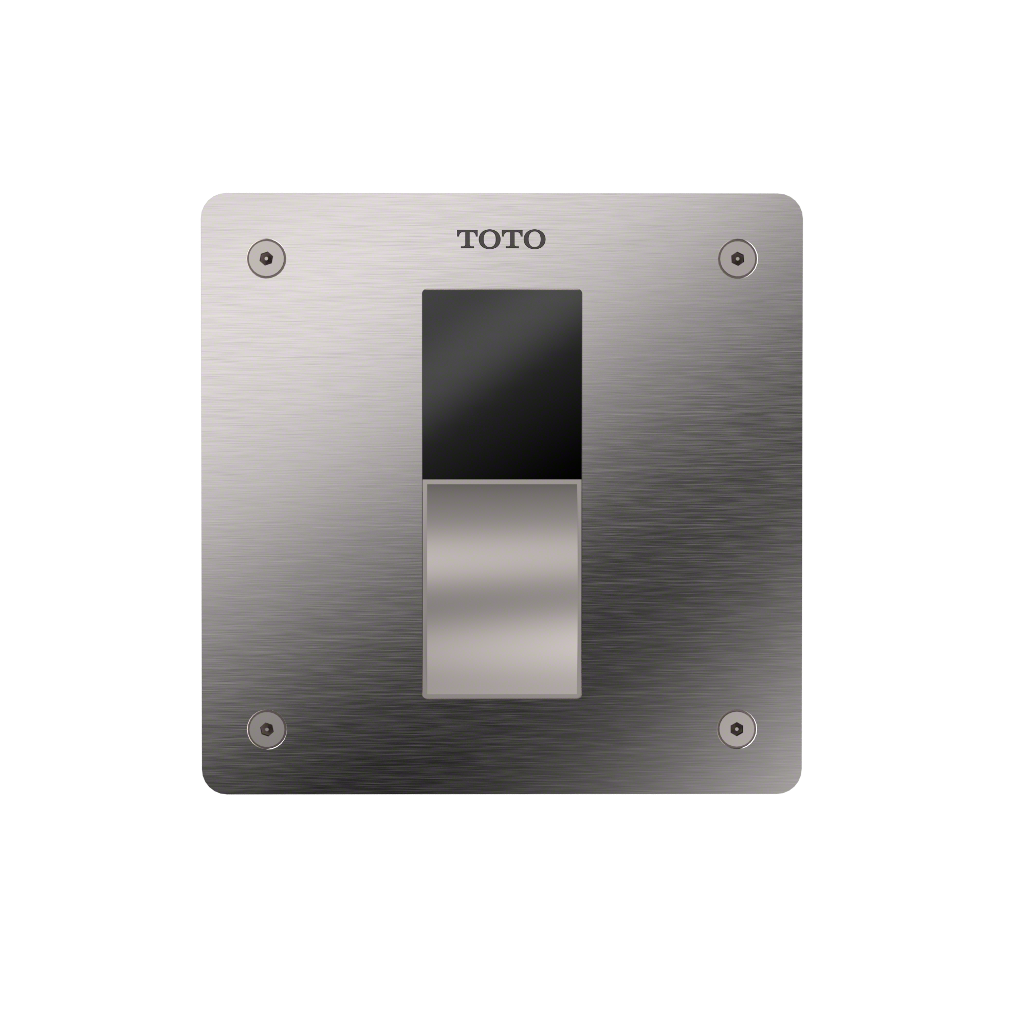 TOTO TET3GB33#SS Ecopower Touchless 1.6 Gpf Concealed Toilet Flushometer Valve For Back Spud With 4 X 4 Cover Plate - Stainless Steel