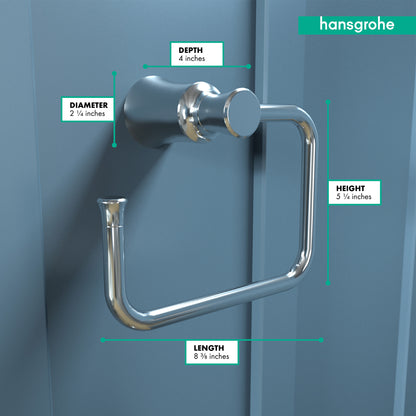 HANSGROHE 04786000 Joleena Towel Ring - Chrome