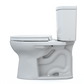 TOTO MS454124CUFG#01 Drake II 1G Two-Piece Elongated 1.0 GPF Universal Height Toilet with CEFIONTECT and SS124 SoftClose Seat , Cotton White