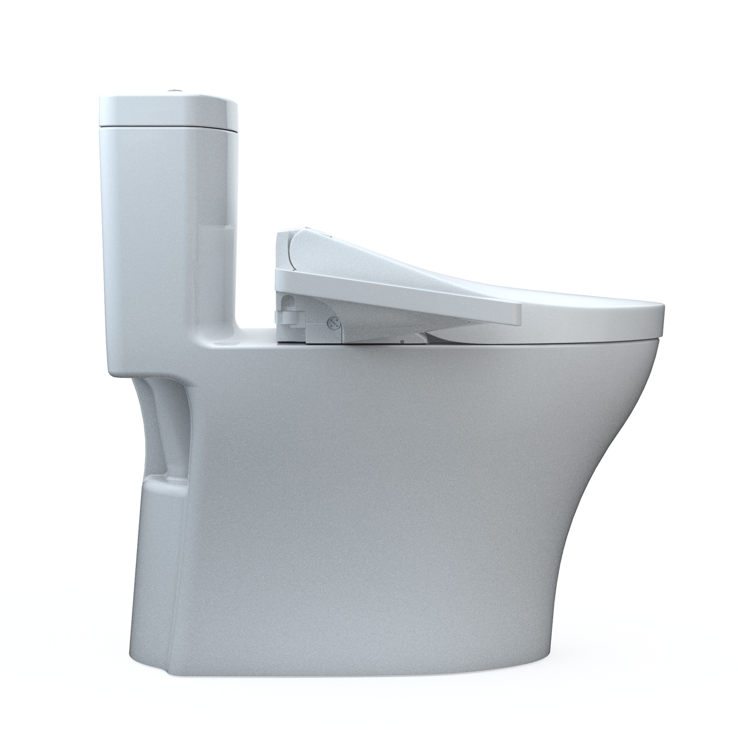 TOTO MW6463074CEMFGN#01 WASHLET+ Aquia IV One-Piece Elongated Dual Flush 1.28 and 0.9 GPF Toilet and WASHLET C2 Bidet Seat , Cotton White