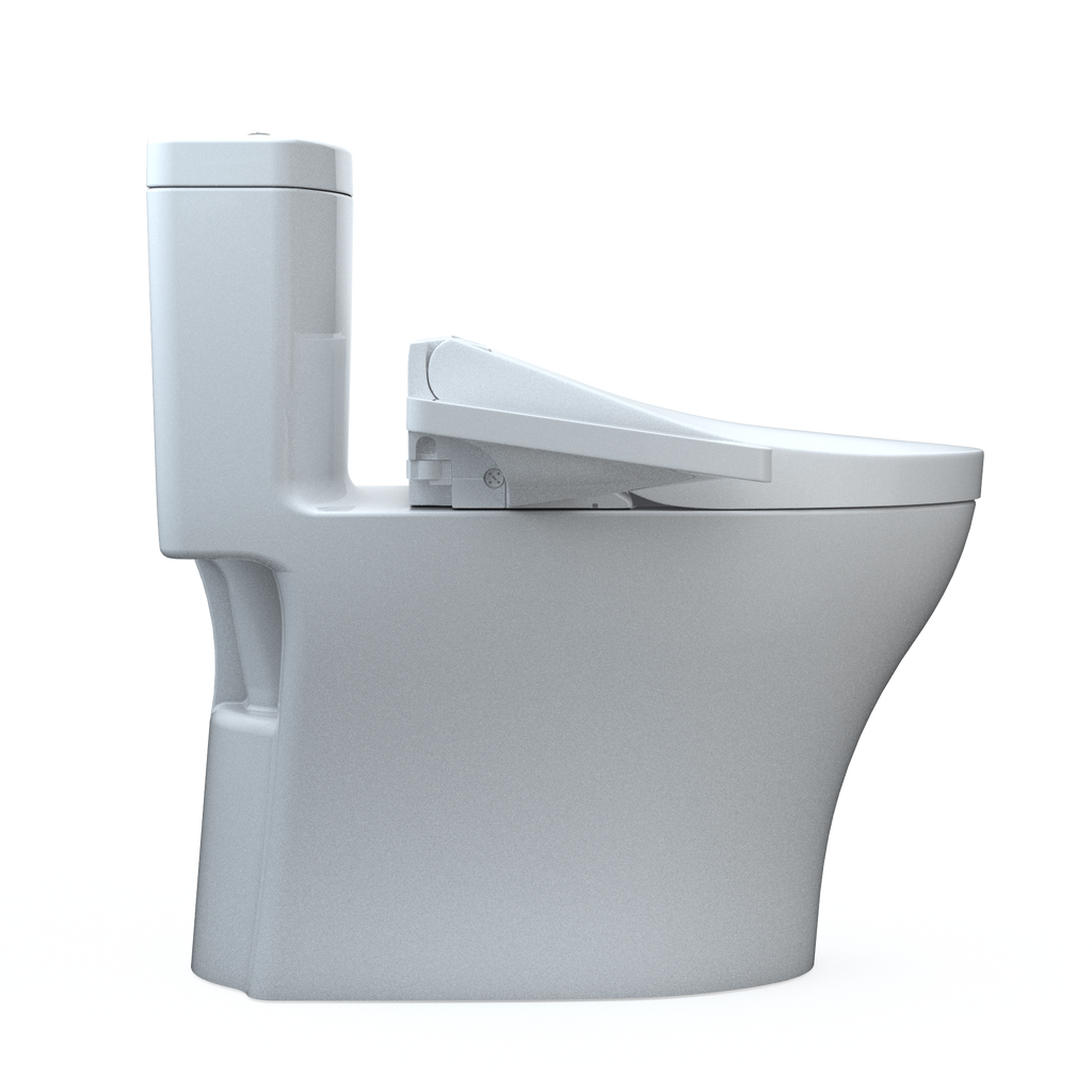 TOTO MW6463074CEMFGN#01 Washlet+ Aquia Iv One-Piece Elongated Dual Flush 1.28 And 0.9 Gpf Toilet And Washlet C2 Bidet Seat - Cotton White