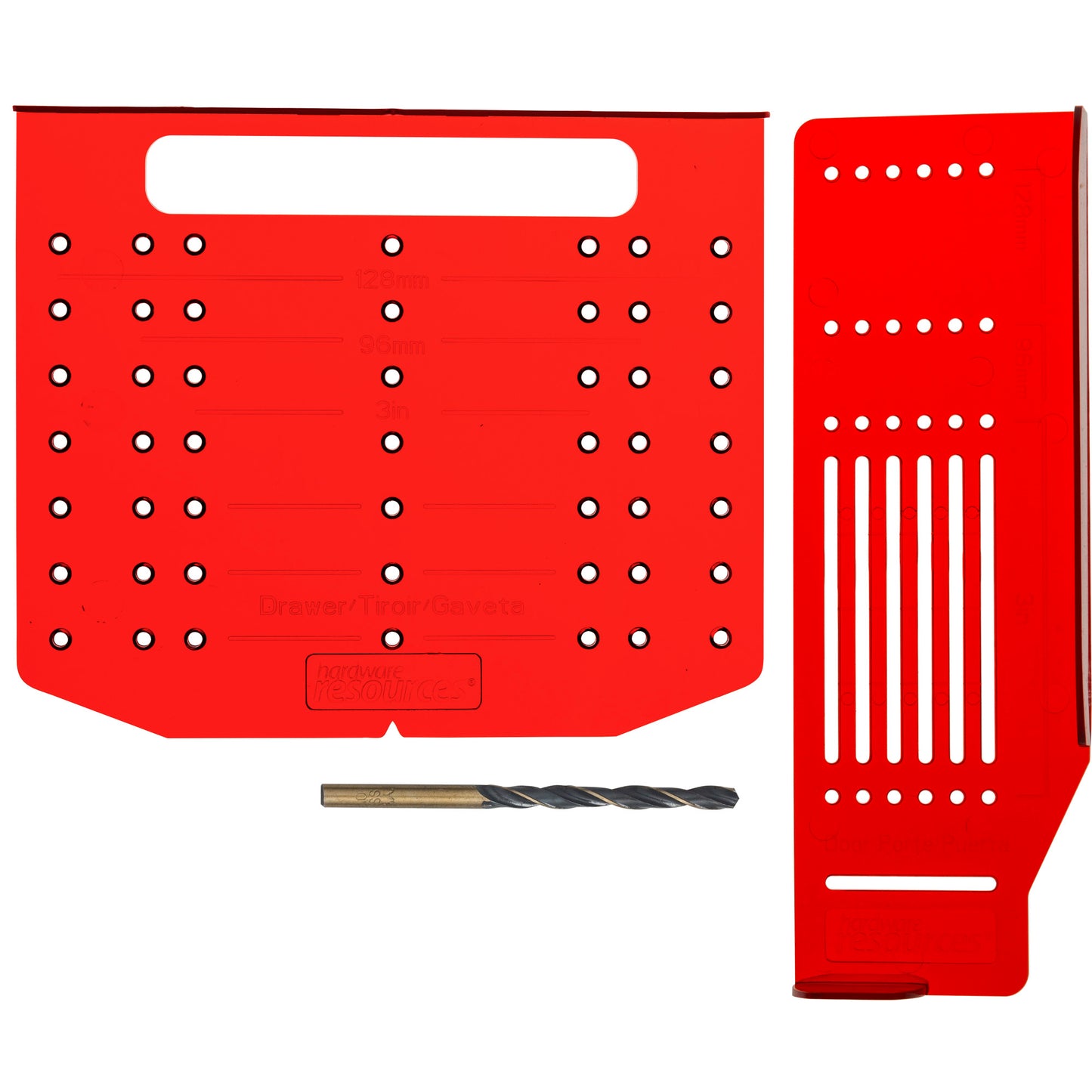 ELEMENTS HDT-RPKIT-R Retail Packaged Drill Template With 3/16"Drill Bit , Plastic Red