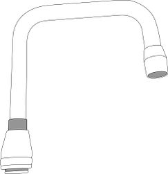 MOEN S0001 M-Dura Commercial Spout (10.3"L X 6.7"W X 2.5"H) - Chrome
