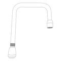 MOEN S0002 M-Dura Commercial Spout (12.7"L X 7.1"W X 3.25"H) - Chrome