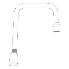 MOEN S0002 M-Dura Commercial Spout (12.7"L X 7.1"W X 3.25"H) - Chrome