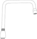 MOEN S0007 M-Dura Commercial Spout (13.3"L X 12.2"W X 2.8"H) - Chrome