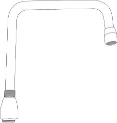 MOEN S0007 M-Dura Commercial Spout (13.3"L X 12.2"W X 2.8"H) - Chrome