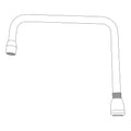 MOEN S0009 M-Dura Commercial Spout (13.25"L X 12.25"W X 2.25"H) - Chrome