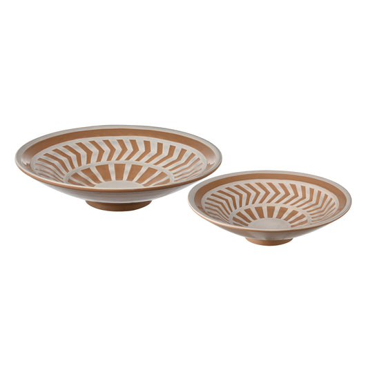 ELK STUDIO S0017-11254/S2 Aidy Bowl - Set of 2 Glazed Terracotta