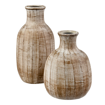 ELK STUDIO S0017-11255/S2 Mink Bottle - Set of 2 Toasted Cream