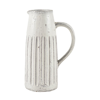 ELK STUDIO S0017-8210 Muriel Pitcher - Large Aged White Glazed