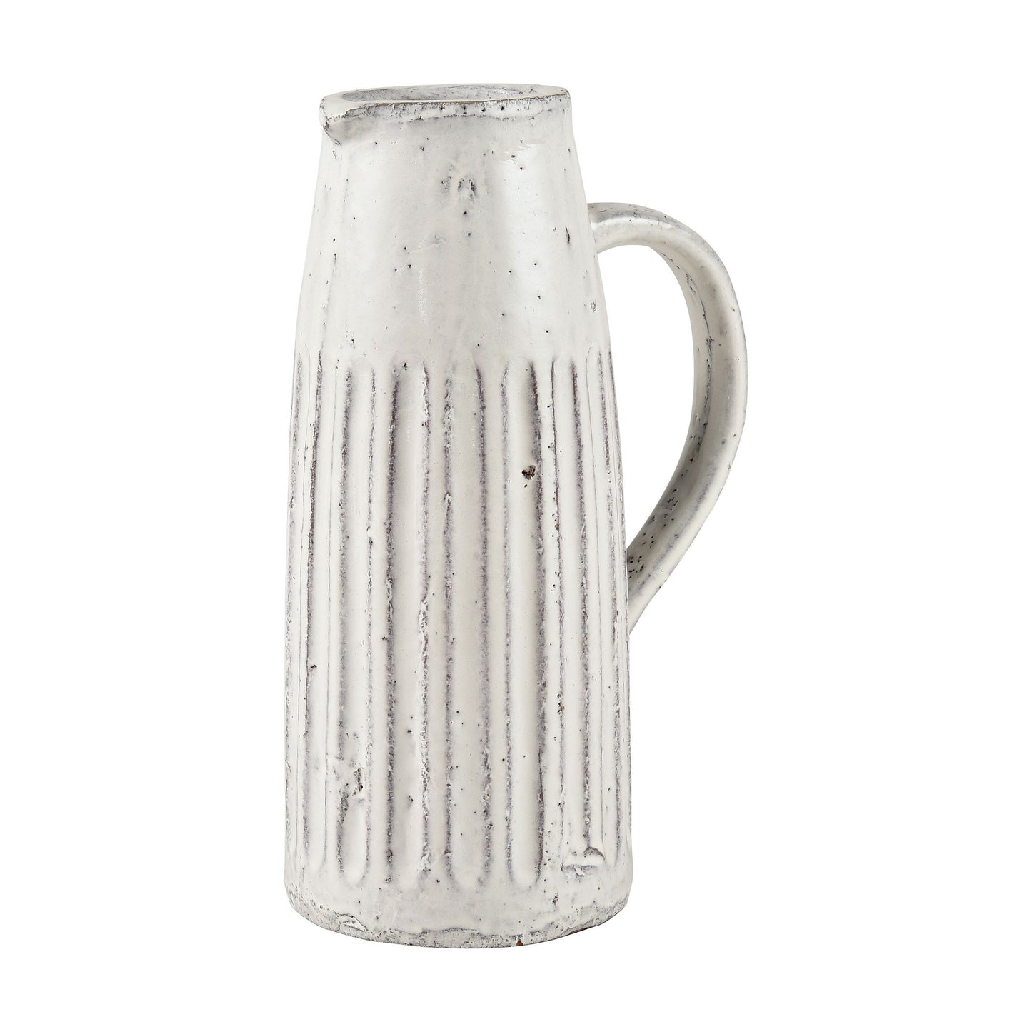 ELK STUDIO S0017-8210 Muriel Pitcher - Large Aged White Glazed