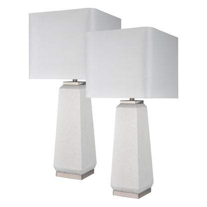 ELK STUDIO S0019-10287/S2 Luke 34.5'' High 1-Light Table Lamp - Set of 2 White