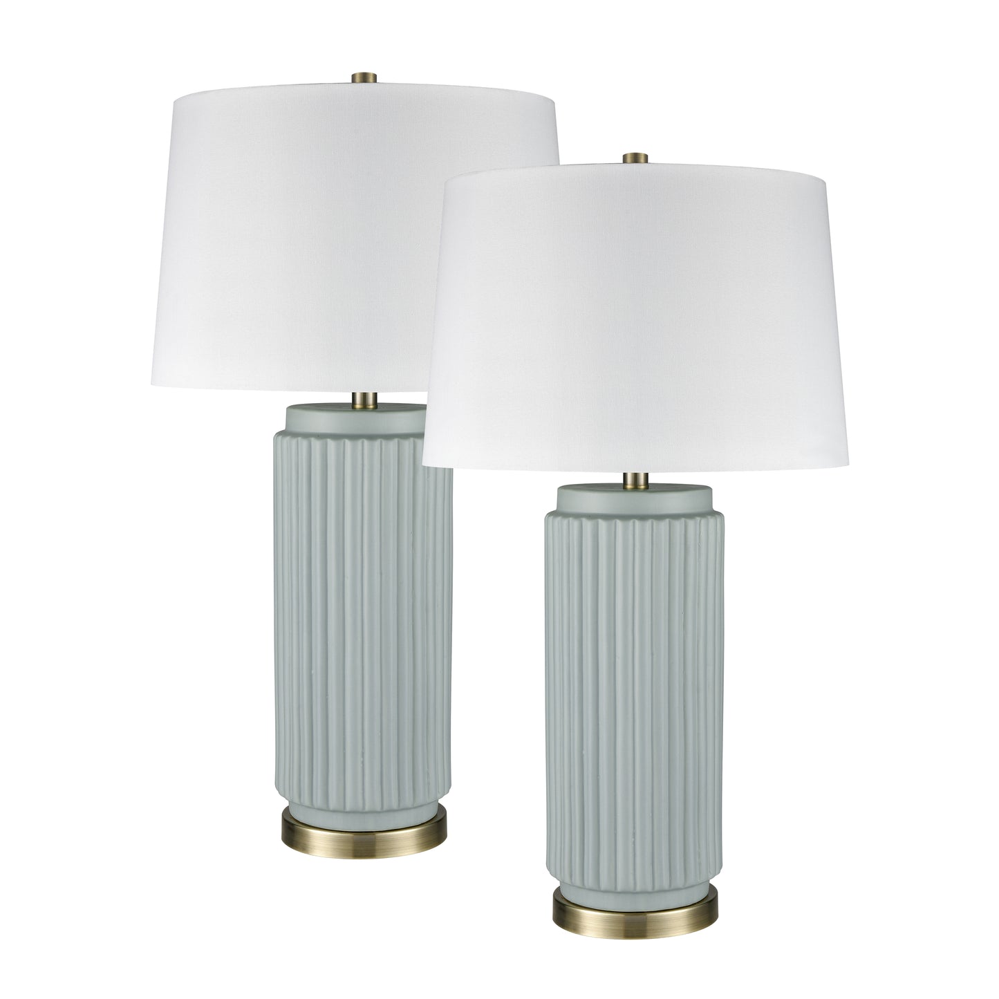 ELK STUDIO S0019-10294/S2 Knox 30'' High 1-Light Table Lamp - Set of 2 Light Blue