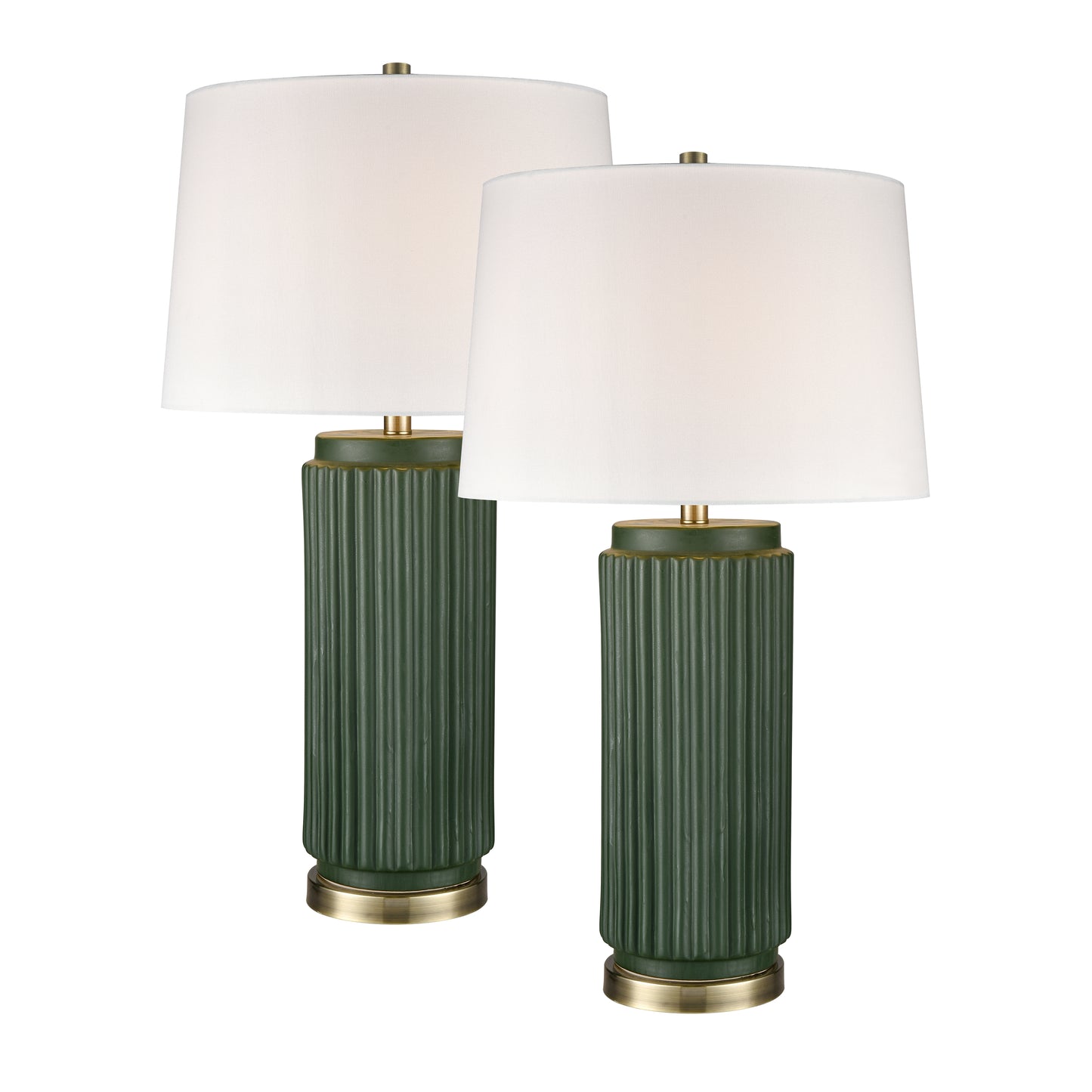 ELK STUDIO S0019-10295/S2 Knox 30'' High 1-Light Table Lamp - Set of 2 Dark Green