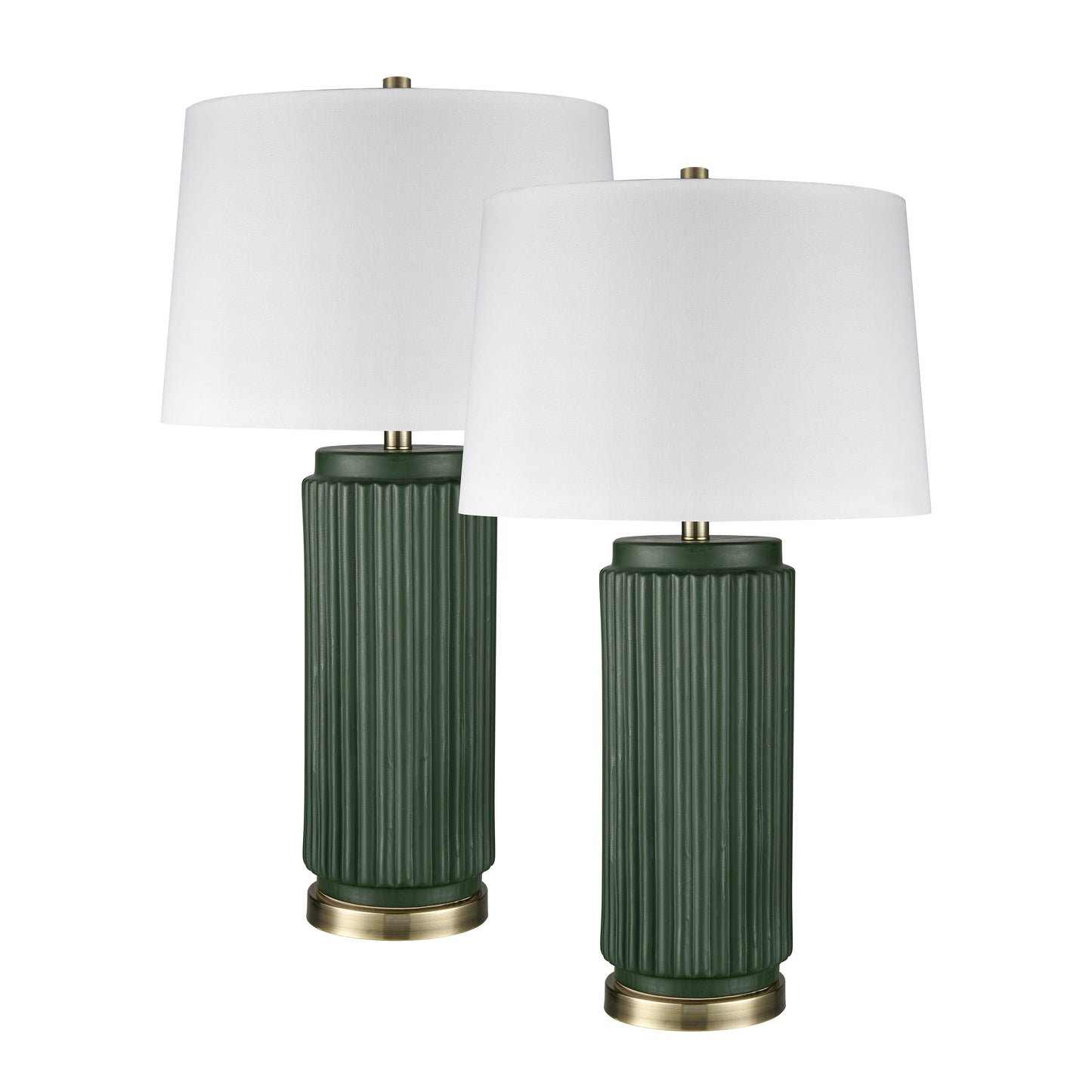 ELK STUDIO S0019-10295/S2 Knox 30'' High 1-Light Table Lamp - Set of 2 Dark Green