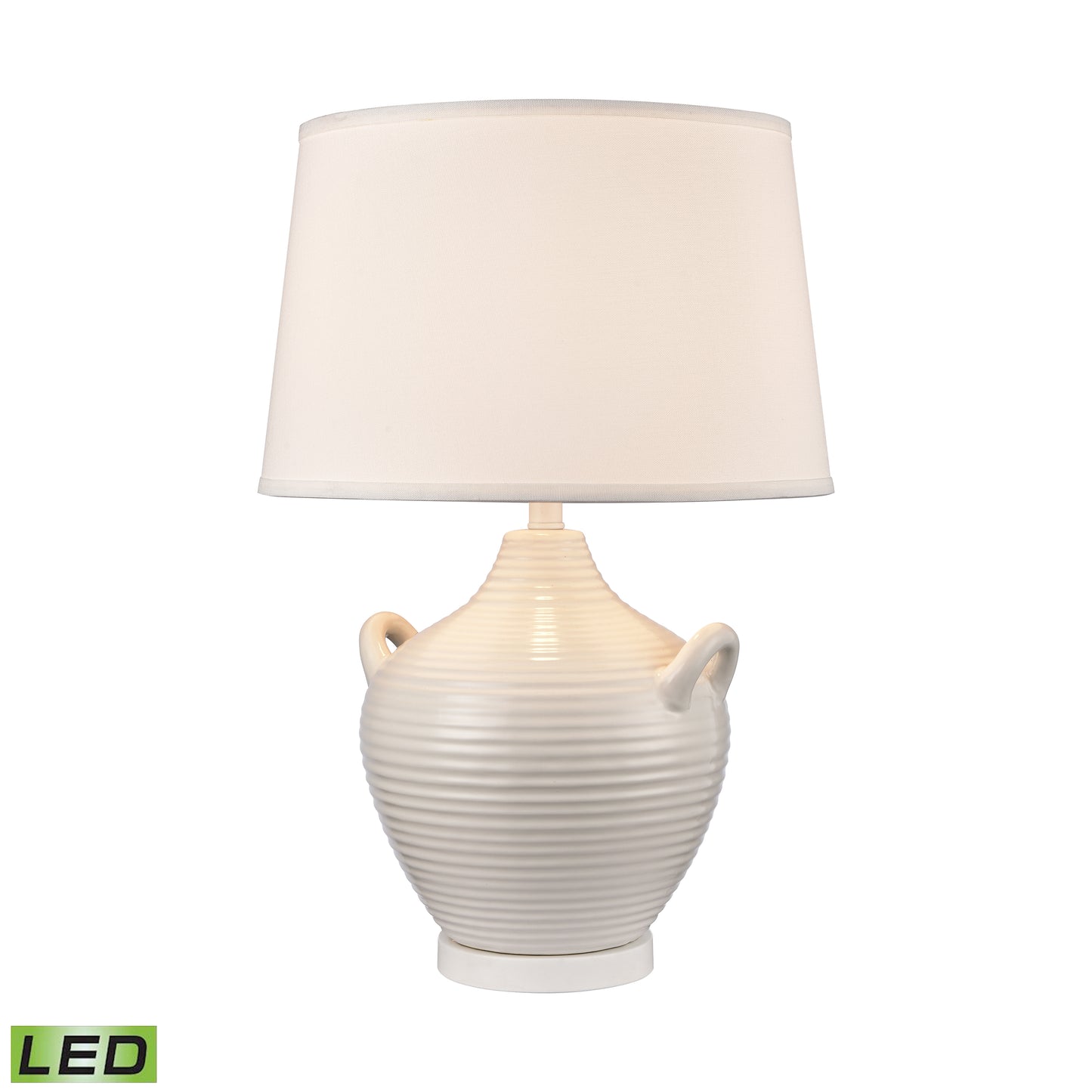 ELK STUDIO S0019-10343-LED Oxford 25'' High 1-Light Table Lamp - White - Includes LED Bulb